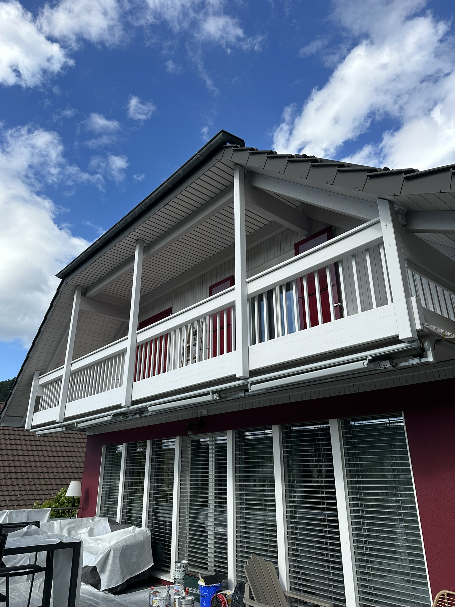 Balkon und Holzbauteile