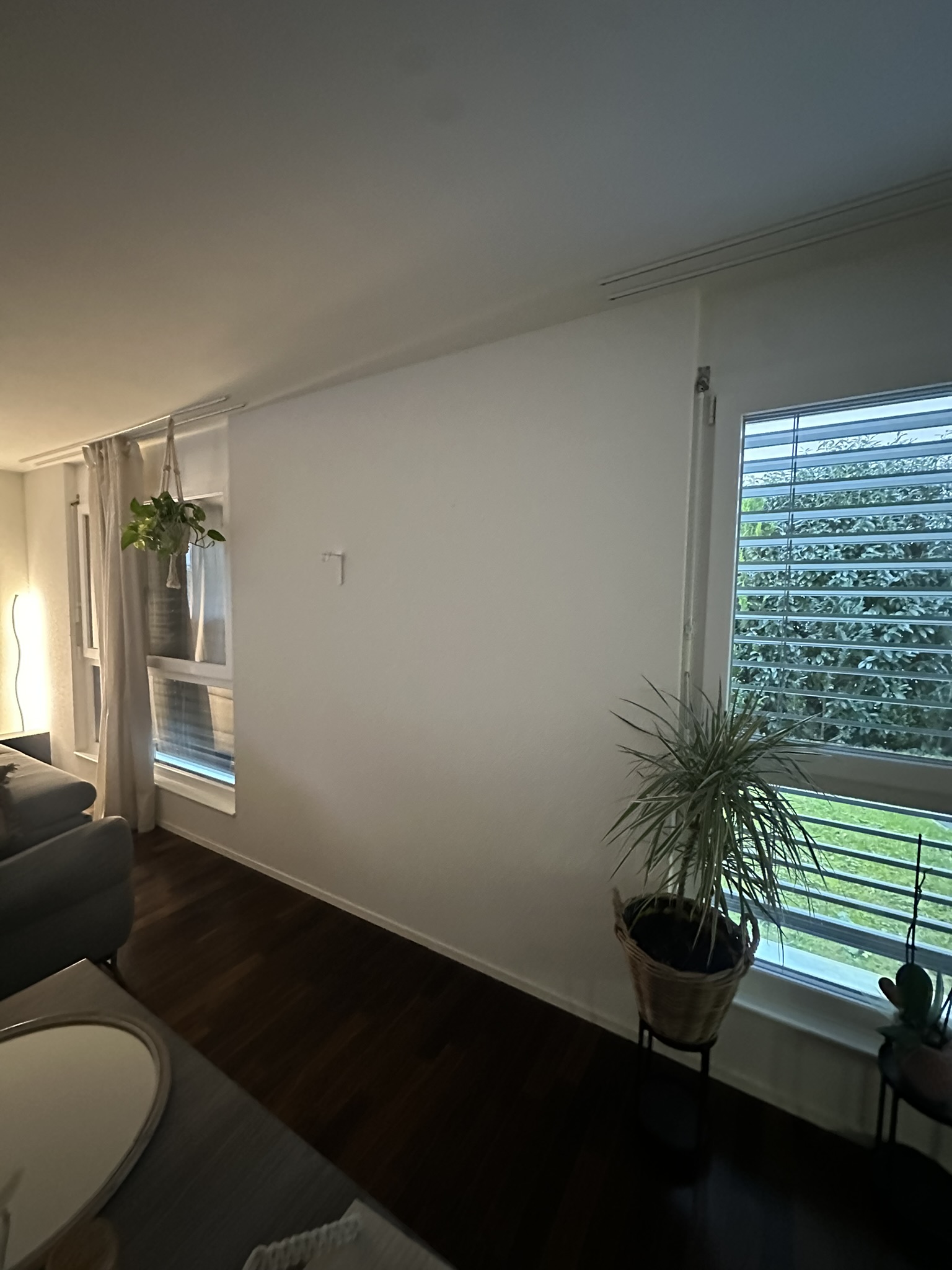 Vorher: Wohnraum mit Akzentwand